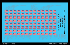 N Scale MBTA Flags Decal Set