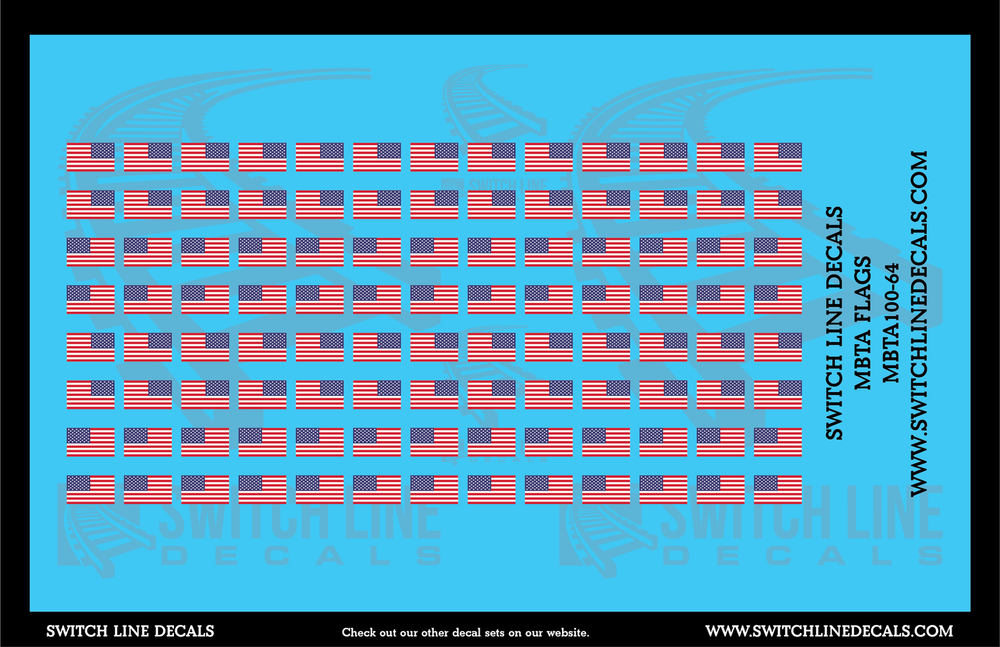 S Scale MBTA Flags Decal Set