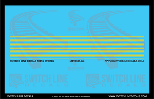 N Scale MBTA Stripes Decal Set