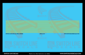 HO Scale MBTA Stripes Decal Set