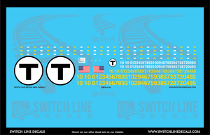 O Scale MBTA F40PH-3C Locomotive Decal Set