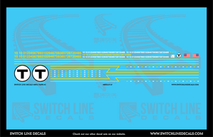 N Scale MBTA F40PH-3C Locomotive Decal Set