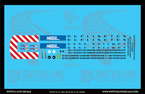 N Scale Metra Bilevel Decal Set