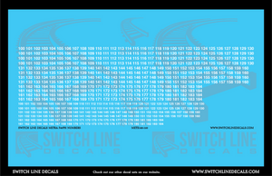 N Scale Metra F40PH Numbers Decal Set