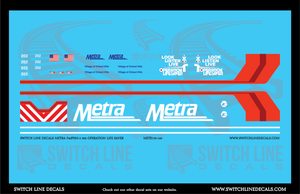 N Scale Metra F40PHM-3 202 Operation Life Saver Locomotive Decal Set