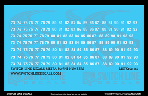 N Scale Metra F59PHI Locomotive Numbers Decal Set