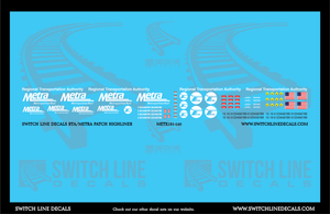 N Scale RTA/Metra Patch Highliner Decal Set