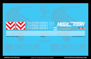 HO Scale Metra GP Locomotive Decal Set