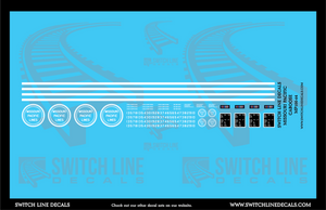 S Scale Missouri Pacific Extended Vision Caboose Decal Set