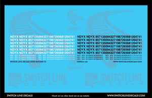 N Scale NDYX Patches V2 Decal Set