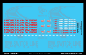 N Scale NRE Old Scheme SD40 Locomotives Decal Set