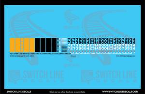 HO Scale Norfolk Southern Locomotive Patches Decal Set