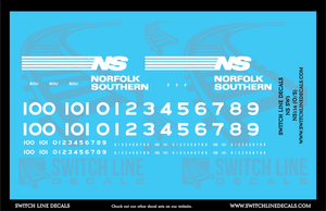 O Scale Norfolk Southern EMD SW1 Locomotive Decal Set