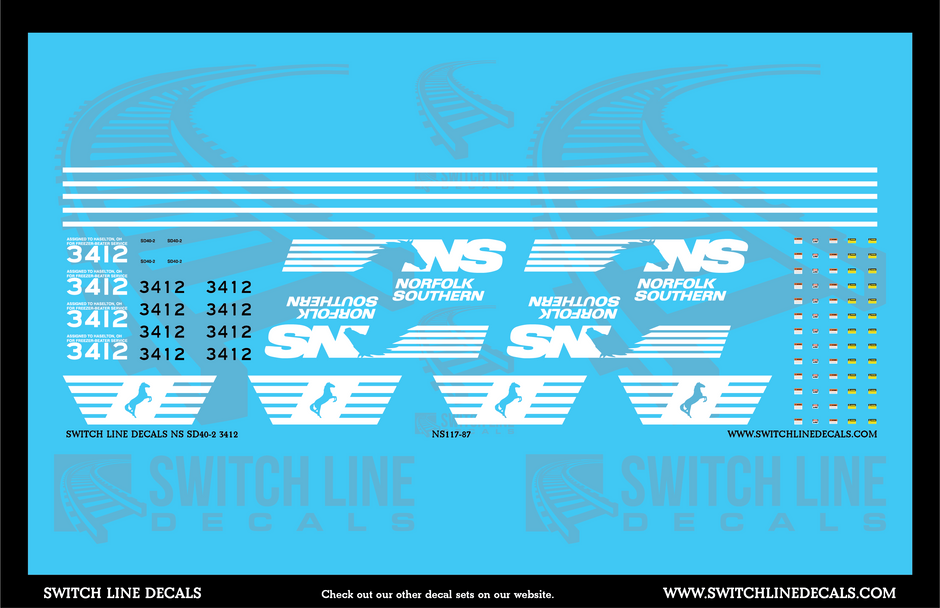 Switch Line Decals: HO Scale Model Railroad Decals