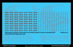 N Scale OFOX Scrap Car Patches White w/Black Background Decal Set | Switchline Decals