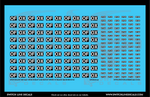 O Scale OFOX Scrap Car Patches White w/Black Background Decal Set | Switchline Decals