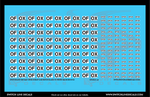 O Scale OFOX Scrap Car Patches Black w/White Background Decal Set | Switchline Decals