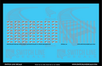 HO Scale OFOX Scrap Car Patches Black w/White Background Decal Set | Switchline Decals