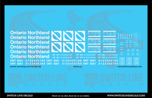 N Scale Ontario Northland CYL Ore Car Decal Set