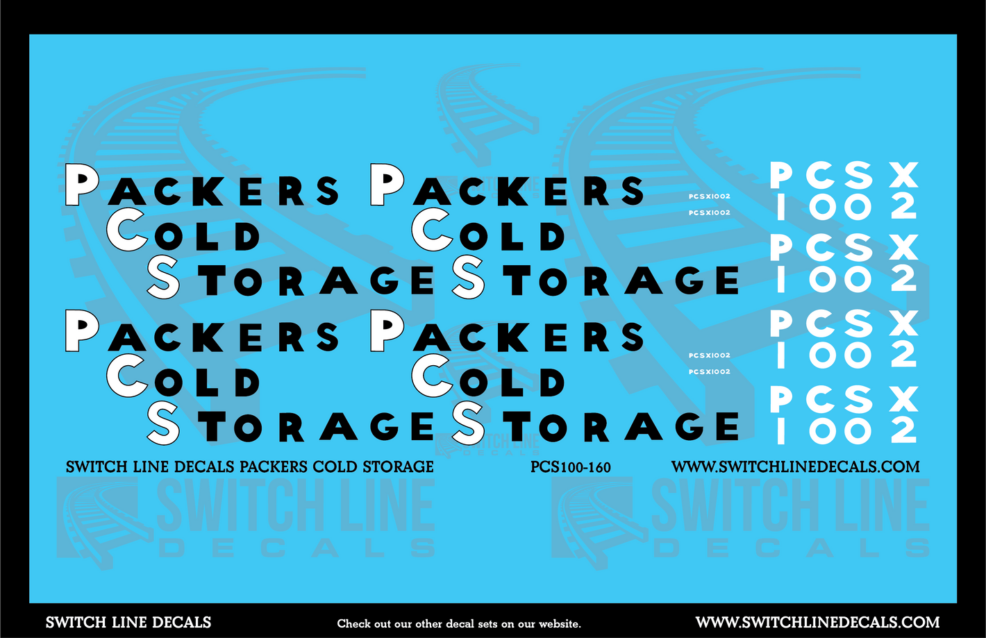 N Scale Packers Cold Storage Decal Set