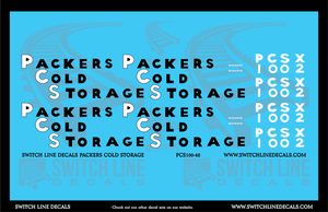 O Scale Packers Cold Storage Decal Set