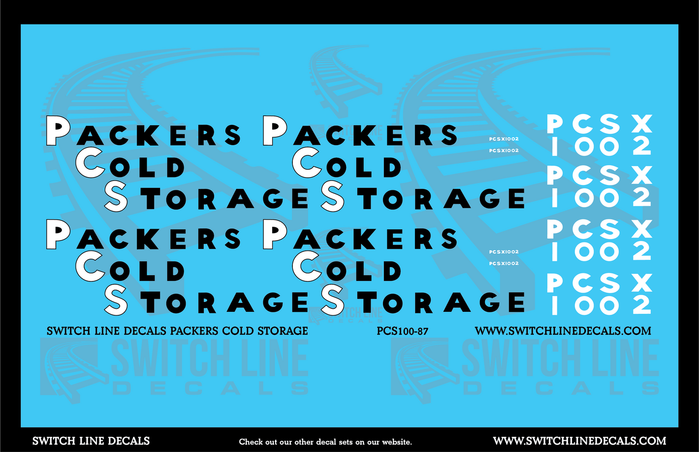 HO Scale Packers Cold Storage Decal Set