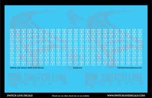 O Scale White Plate Decals Decal Set