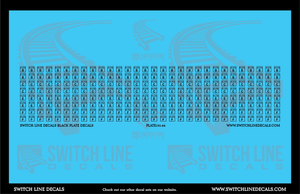 S Scale Black Plate Decals Decal Set