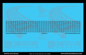 HO Scale Black Plate Decals Decal Set