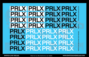 O Scale PRLX Loco Patches Decal Set