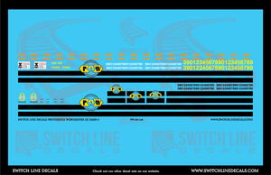 N Scale Providence & Worchester GE Dash 8 Locomotive Decal Set