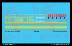 HO Scale Reading Blue Mountain & Northern SD50 Locomotive Decal Set