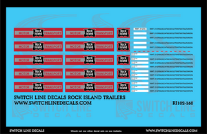 N Scale Rock Island Trailers Decal Set