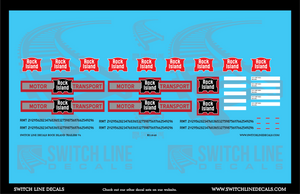 O Scale Rock Island Trailers V4 Decal Set