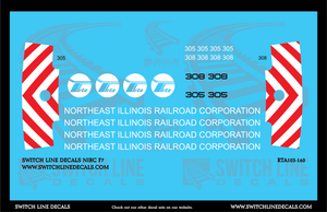 N Scale NIRC F7 Locomotive Decal Set