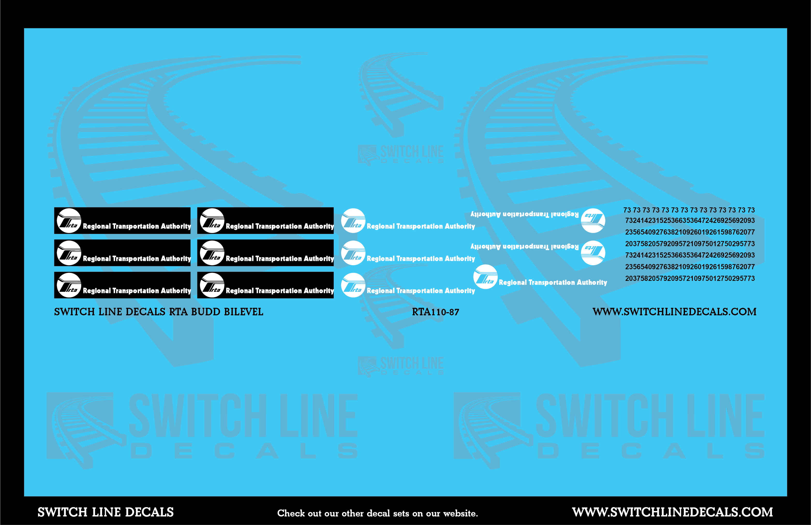 RTA Decals for Model Railroads – Switch Line Decals