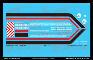 HO Scale RTA F40PH Locomotive Decal Set