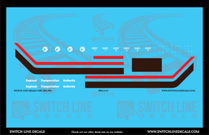 HO Scale NIRC RTA SW1 Locomotive Decal Set