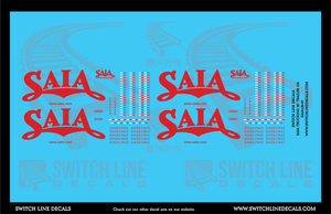 HO Scale Saia Trucking 20' Trailers Decal Set