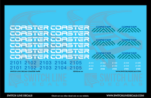 N Scale Coaster F40PH Locomotive Decal Set