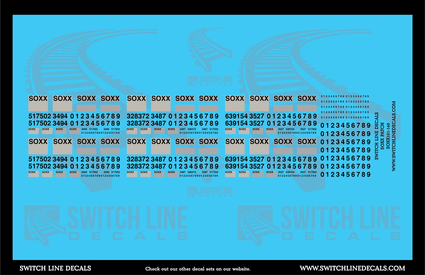 N Scale SOXX Patch Decal Set