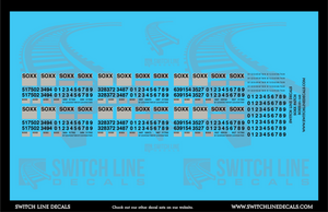 N Scale SOXX Patch Decal Set