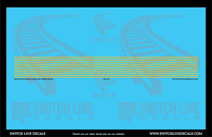 N Scale Solid Yellow Sill Stripes Decal Set