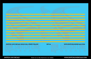 O Scale Solid Yellow Sill Stripes Decal Set