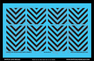 O Scale Black Safety Stripes A Decal Set