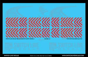 N Scale Red Locomotive Safety Stripes A Decal Set