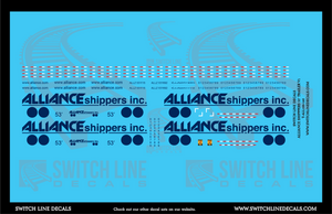 N Scale Alliance Shippers 53' Trailer V1 Decal Set