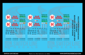 N Scale Hub Group 53' Container Decal Set