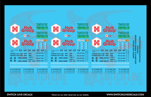 HO Scale Hub Group 53' Container Decal Set