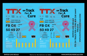 O Scale TTX On Track For A Cure Box Car 504927 Decal Set